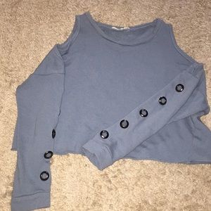 Light blue cropped sweater